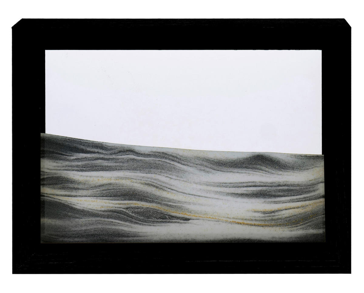 BILD Strand & Meer  - Schwarz, Design, Glas/Naturmaterialien (21,5/4/16,5cm) - Ambia Home
