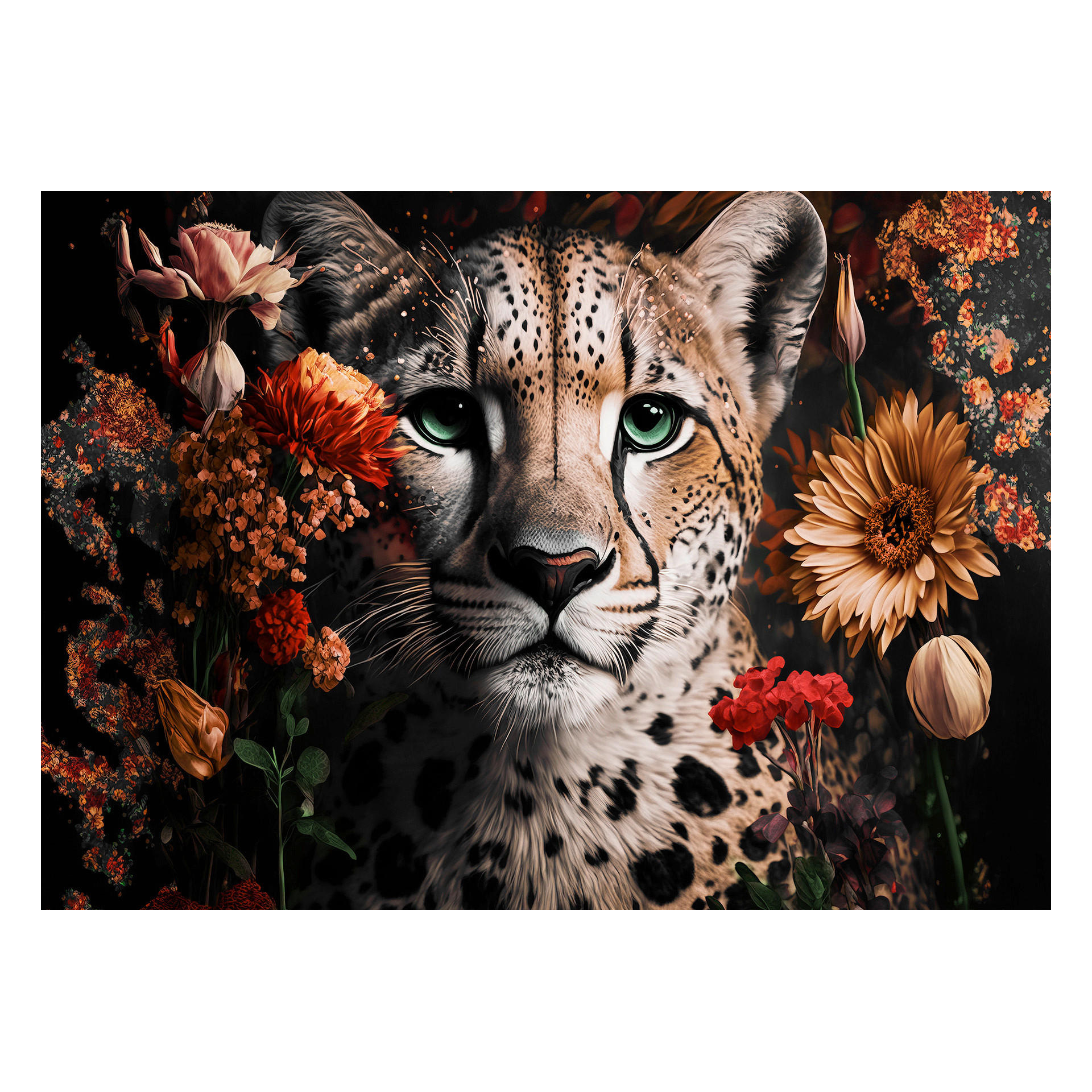 GLASBILD 120/80 cm  - Multicolor, Basics, Glas/Papier (120/80cm)