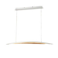 VISEČA LED-SVETILKA  Cordoba 36 W//3000 K/230 V/ - barve jesena/bela, Design, kovina/les (110/32/200cm)
