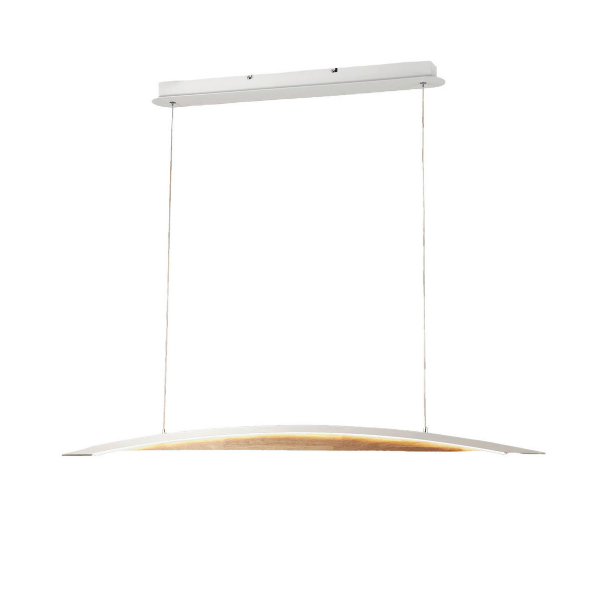 VISEČA LED-SVETILKA  Cordoba 36 W//3000 K/230 V/ - barve jesena/bela, Design, kovina/les (110/32/200cm)