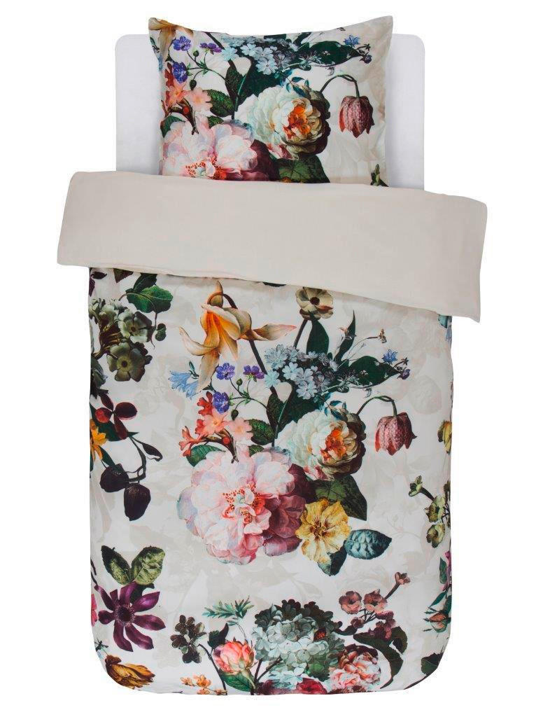 WENDEBETTWÄSCHE 135/200 cm FLEUR DUVET COVER Satin  - Creme, Trend, Textil (135/200cm) - Essenza