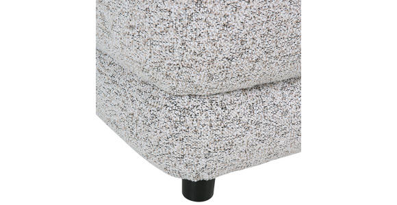 BIGSOFA Flachgewebe Greige - Greige/Schwarz, KONVENTIONELL, Kunststoff/Textil (280/75/100cm) - Carryhome