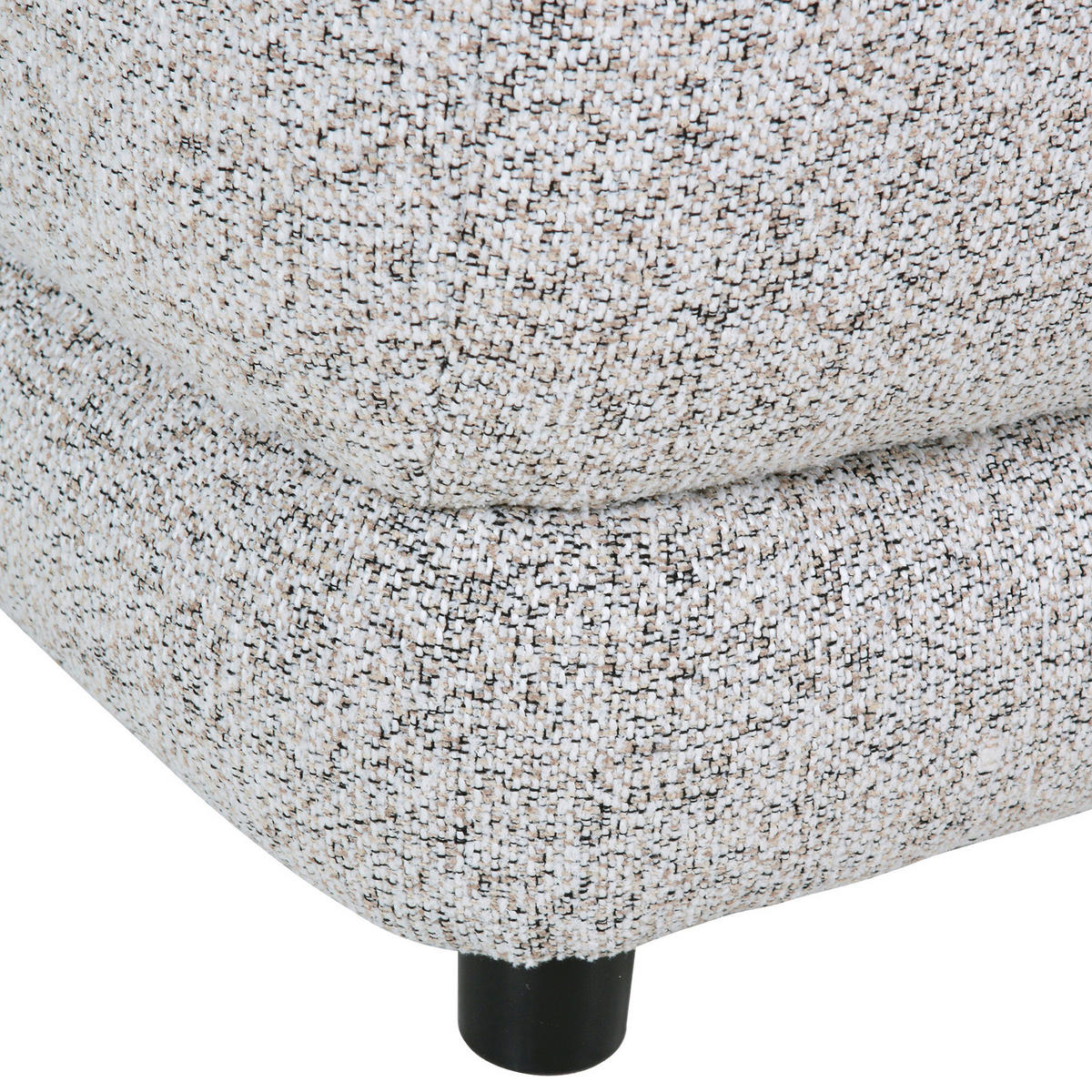 BIGSOFA in Flachgewebe Greige  - Greige/Schwarz, Konventionell, Kunststoff/Textil (280/75/100cm) - Carryhome
