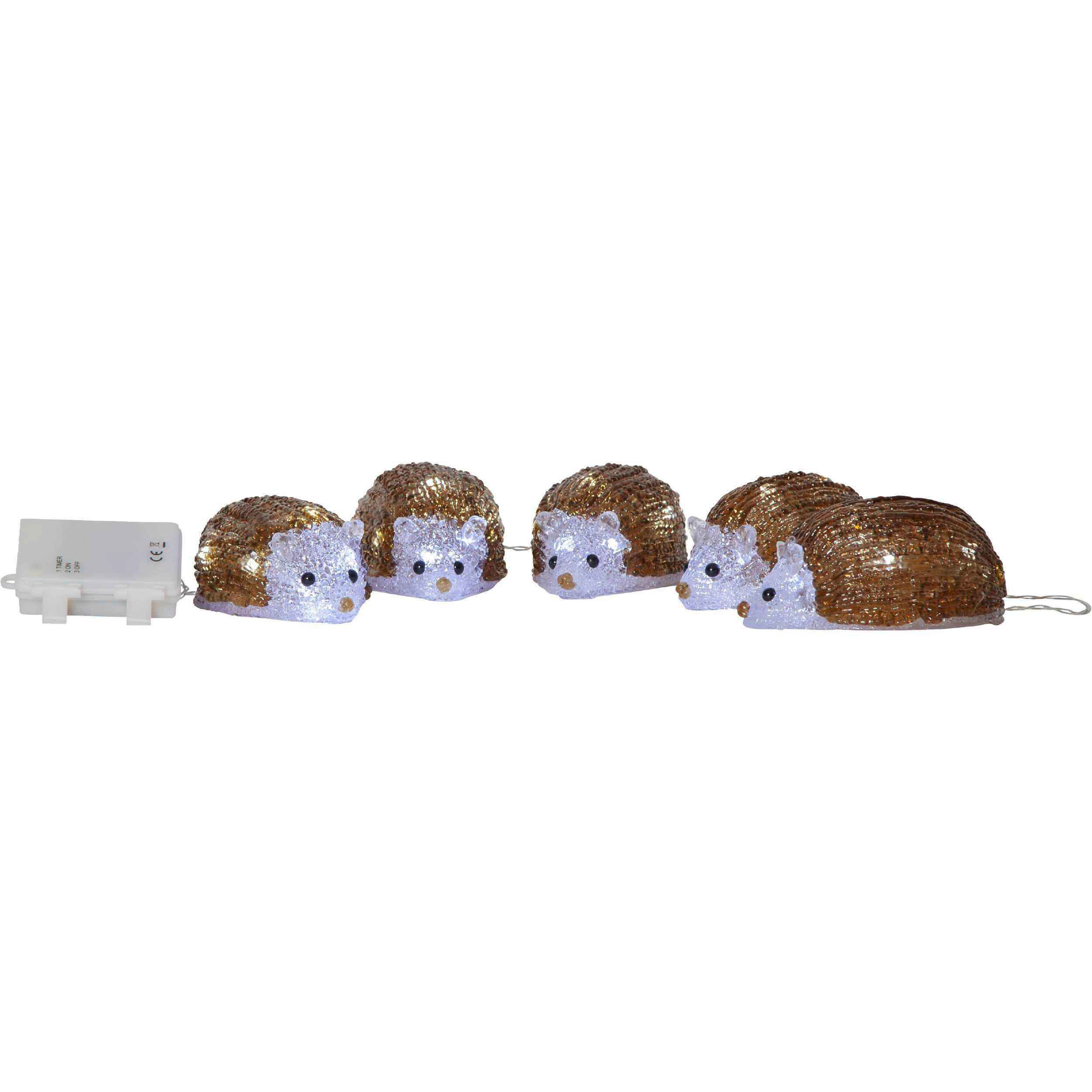 LICHTERKETTE  - Weiß/Braun, Basics, Kunststoff (130/7/6,5cm) - Eglo