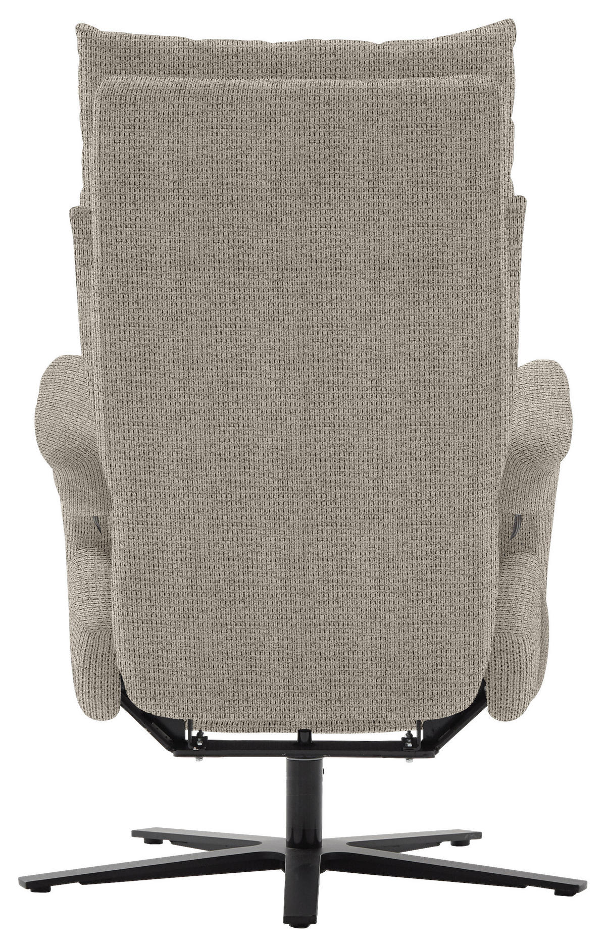 FERNSEHSESSEL in Struktur Hellgrau  - Hellgrau/Schwarz, Modern, Textil/Metall (73/113-117/85cm) - Cantus