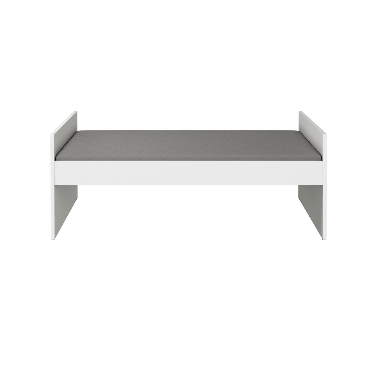 BETT 120/200 cm,  in Weiß,  - Schwarz/Weiß, KONVENTIONELL, Kunststoff (120/200cm) - Paidi