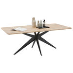 ESSTISCH Eiche massiv rechteckig Eichefarben  - Eichefarben/Anthrazit, Design, Holz/Metall (200/100/75cm) - Dieter Knoll