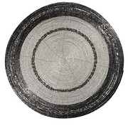 PLATZDECKCHEN Glas, Metall Grau, Silberfarben 35 cm - Silberfarben/Grau, Basics, Glas/Metall (35cm) - X-Mas