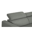 ECKSOFA in Feincord Hellgrau  280/205 cm  - Hellgrau/Schwarz, Design, Textil/Metall (280/205cm) - Xora