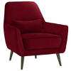 SESSEL in Mikrofaser Rot  - Rot/Schwarz, MODERN, Holz/Textil (77/86/80cm) - Carryhome
