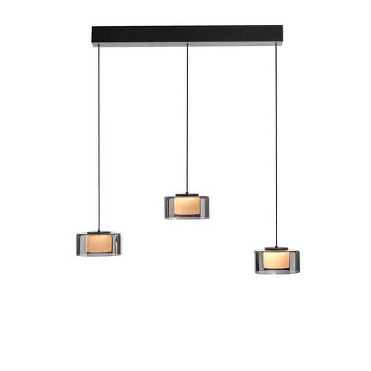 ZÁVĚSNÉ LED SVÍTIDLO, 66/15/220 cm  - černá, Design, kov/plast (66/15/220cm)