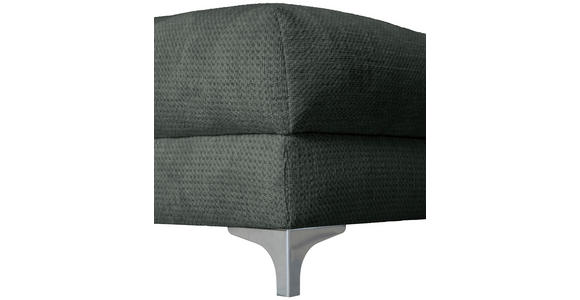 ECKSOFA Dunkelgrau Chenille Zierkissen, Rückenkissen, Rücken echt  - Chromfarben/Dunkelgrau, KONVENTIONELL, Textil/Metall (227/329cm) - Carryhome