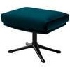 HOCKER in Textil Petrol  - Petrol/Schwarz, Design, Textil/Metall (51/37/41cm) - home24