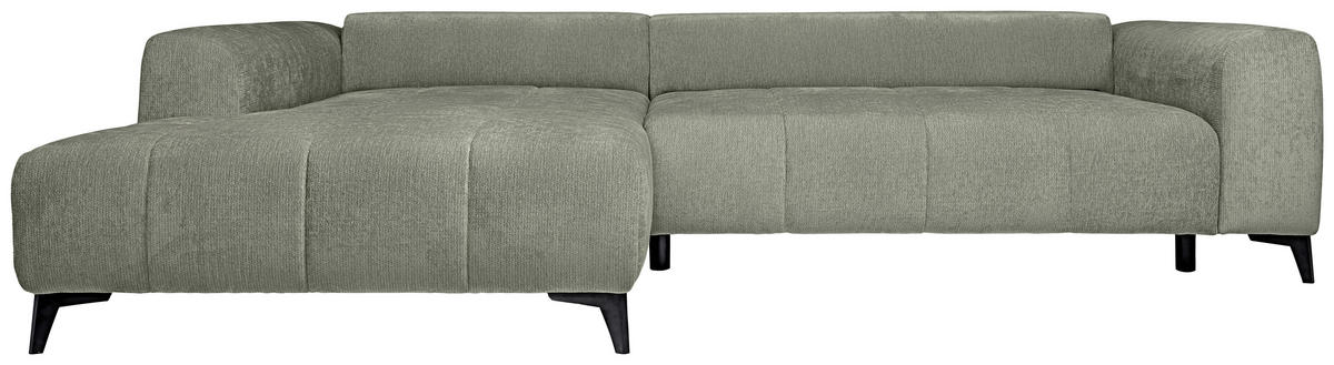 HÖRNSOFFA i chenille mintgrön  - mintgrön/svart, Klassisk, textil/plast (222/279cm) - MID.YOU