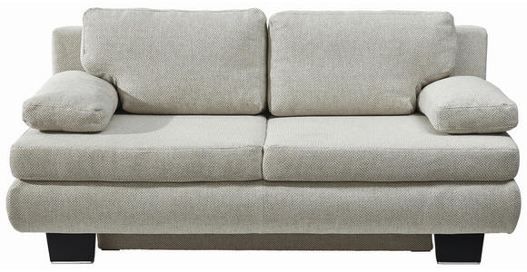 SCHLAFSOFA Macy  mit Fußauswahl, Stoffauswahl, Schlafen auf Sitzhöhe, Rücken echt Beige  - Wengefarben/Beige, Design, Holz/Textil (203/94/100cm) - Novel