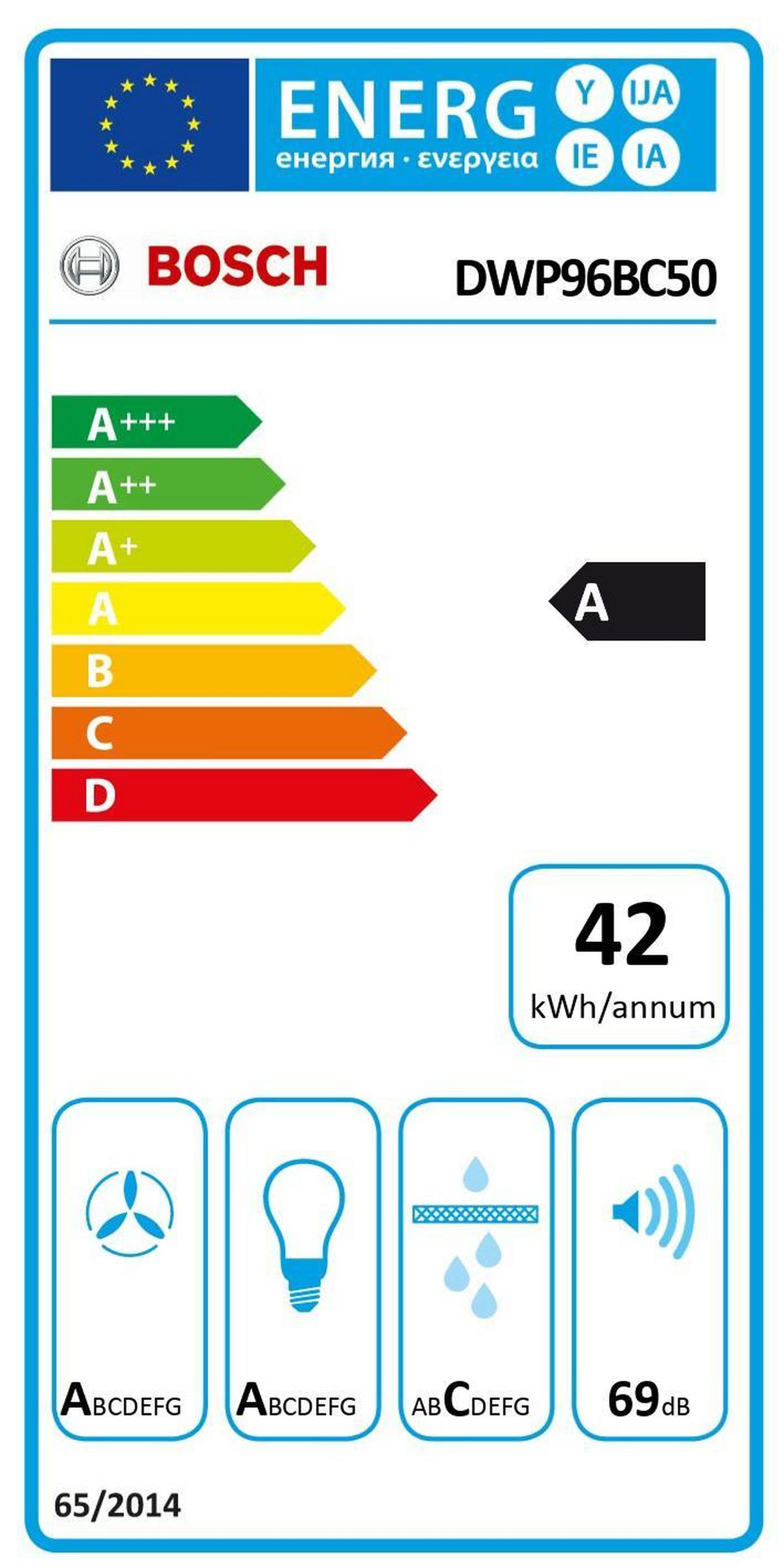 NAPA DWP96BC50 - svijetlo siva, Design, metal (90cm) - Bosch