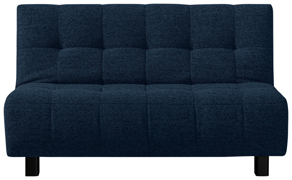 SCHLAFSOFA Textil Dunkelblau  - Schwarz/Dunkelblau, Design, Textil/Metall (145/92/102cm) - Novel