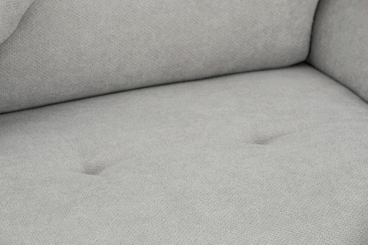 BOXSPRINGSOFA in Textil Grau  - Schwarz/Grau, KONVENTIONELL, Textil/Metall (215/92/94cm) - Livetastic