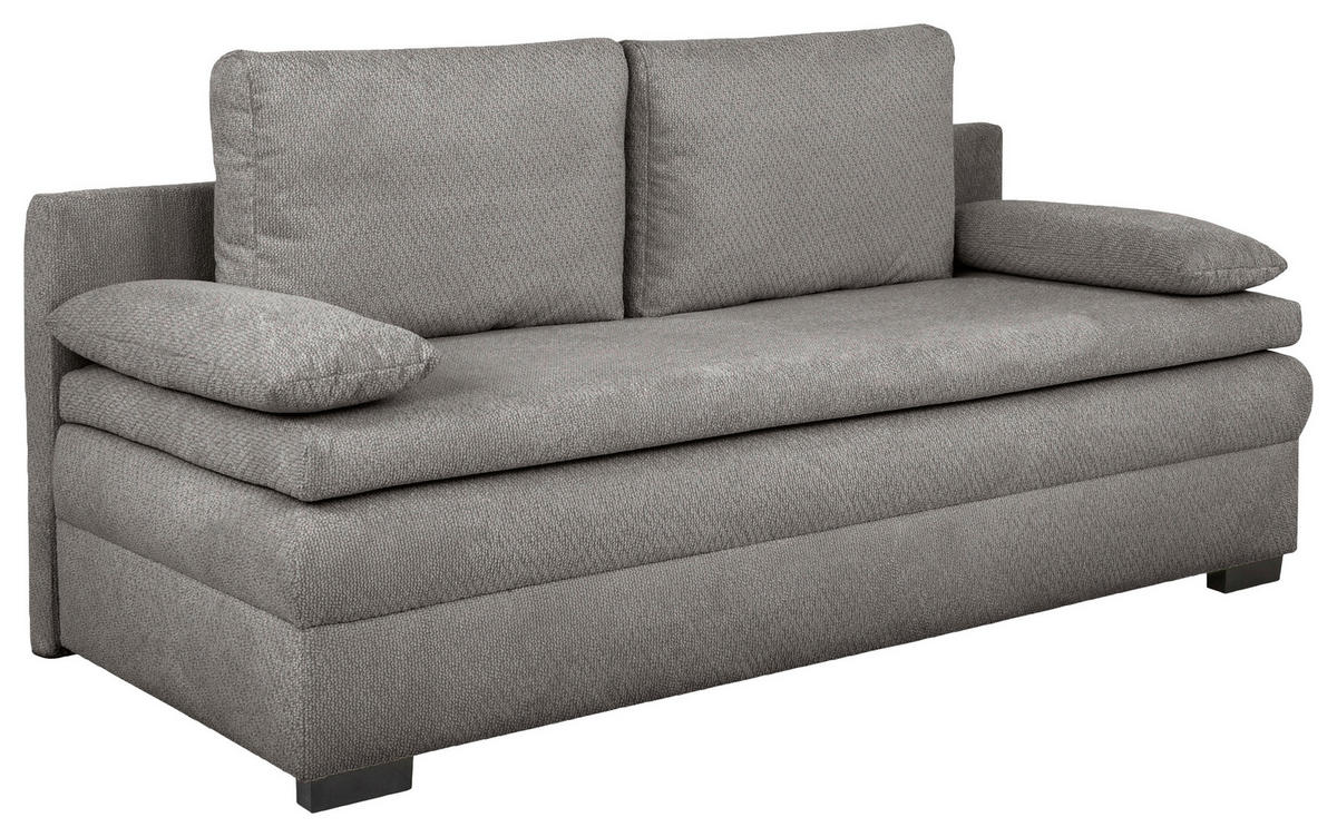 SCHLAFSOFA - Dunkelgrau/Schwarz, KONVENTIONELL, Kunststoff/Textil (195/93/83cm) - Carryhome