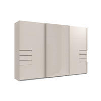 SCHIEBETÜRENSCHRANK 313/208/64 cm Kaschmir  - Kaschmir, Modern, Glas/Holzwerkstoff (313/208/64cm) - P & B