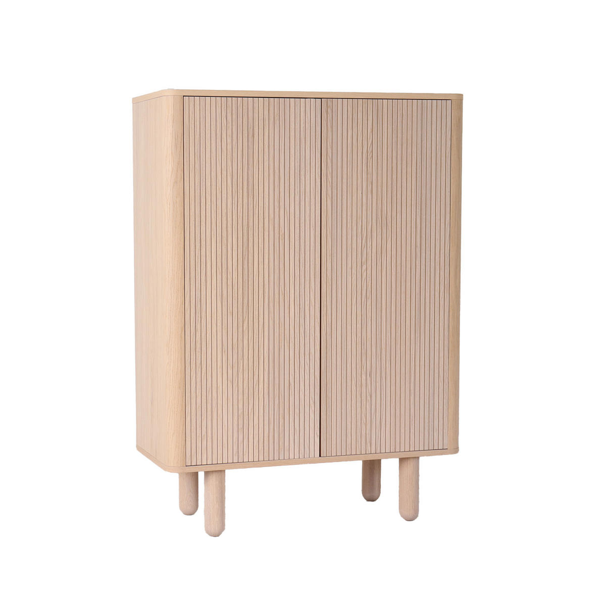 HÖG BYRÅ  i 90/125/38 cm  - ek Bianco, Klassisk, trä (90/125/38cm) - Niels Andersson