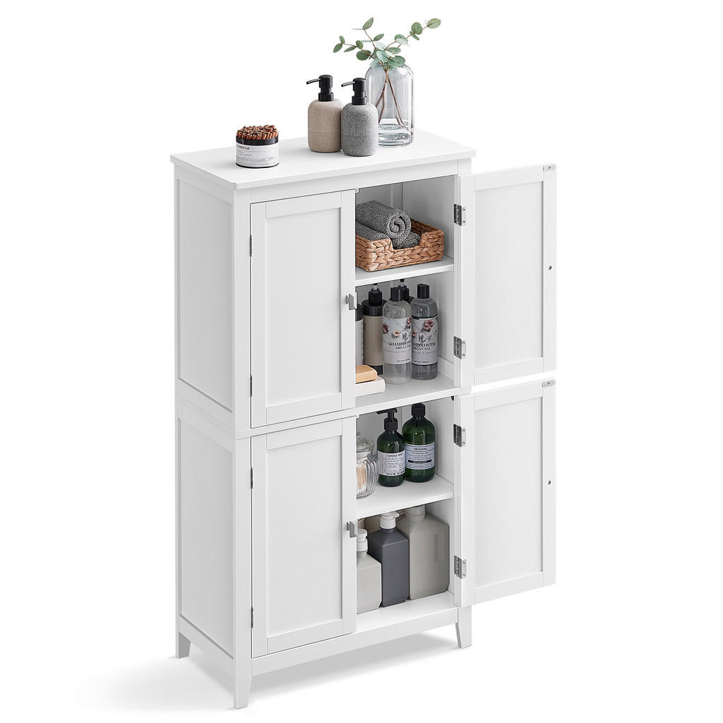 Thumbnail - Mid.you Hochschrank, Weiß, Metall, 2 Fächer, 60x110x30 cm, freistehend, Badezimmer, Badezimmerschränke, Hochschränke