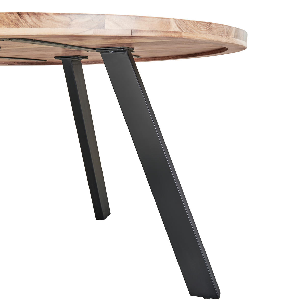 STOL ZA BLAGOVAONICU  prirodne boje  drvo, metal      - prirodne boje/crna, Lifestyle, drvo/metal (130/130/76cm) - Livetastic