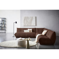 HÖRNSOFFA i manchester brun  - brun, Trend, textil (285/315cm) - Livetastic
