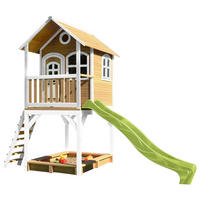 SPIELTURM 370/291/191 cm SPIELTURM SARAH  - Braun/Weiß, KONVENTIONELL, Holz/Kunststoff (370/291/191cm) - Ambia Garden