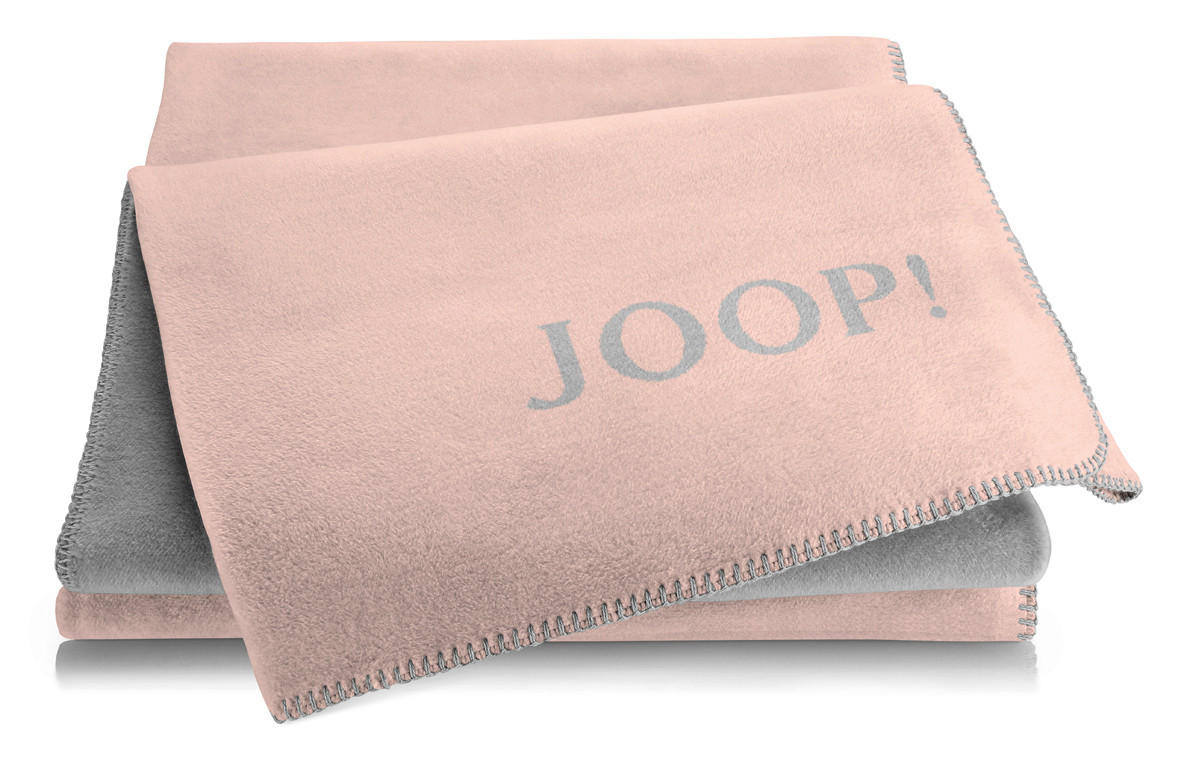 Joop! Wohndecke Uni-Doubleface Graphit, Rosa 150x200 cm
