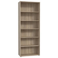 REGAL  73,7/197,5/34,8 cm Sonoma Eiche  - Alufarben/Sonoma Eiche, Design, Holzwerkstoff/Kunststoff (73,7/197,5/34,8cm)