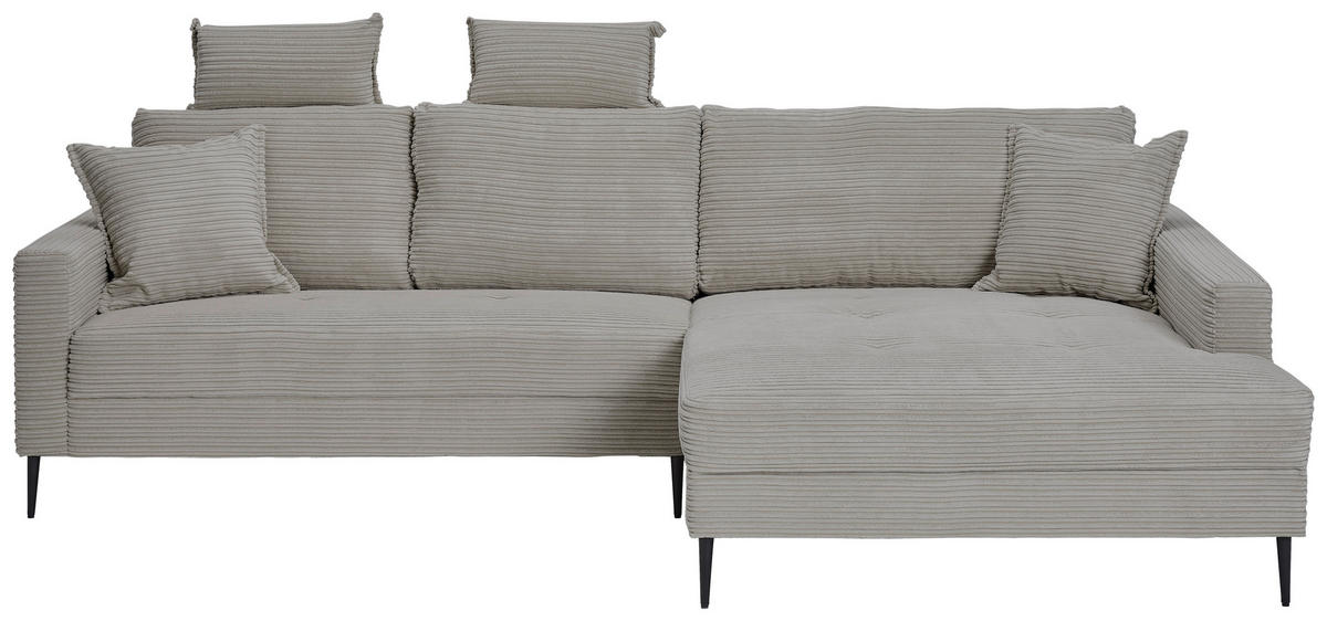 KOPFSTÜTZE - Hellgrau, KONVENTIONELL, Textil (50/25/15cm) - Carryhome