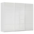 SCHWEBETÜRENSCHRANK in Weiß - Weiß, KONVENTIONELL, Glas/Holzwerkstoff (301/223/68cm) - Novel