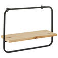 WANDREGAL - Schwarz, Basics, Holz/Metall (40/15/30cm) - Ambia Home