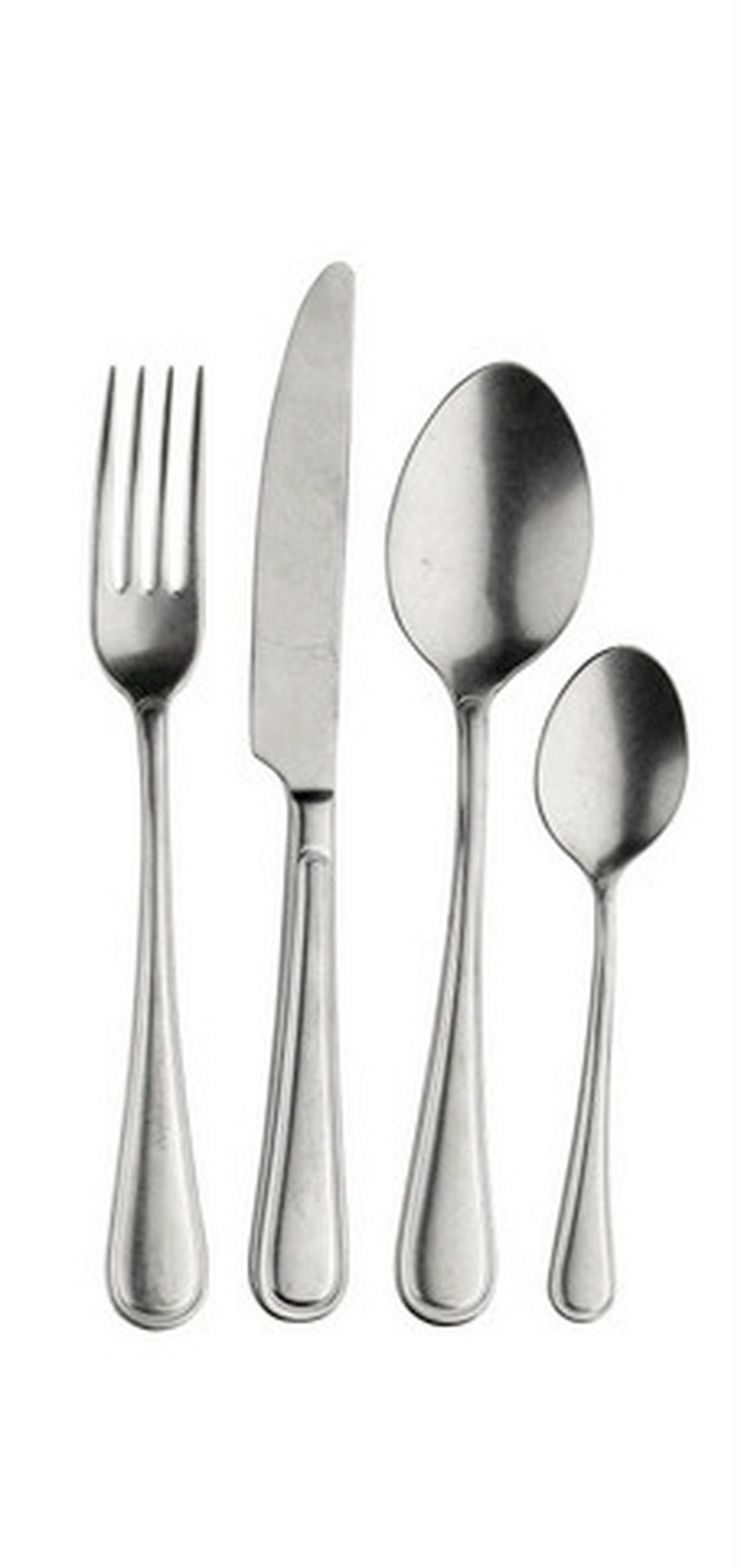 BESTECKSET WESTMINSTER STONE WASHED 16-teilig Stahl  - Edelstahlfarben, Basics, Metall (25,5/7/5,3cm) - Pintinox