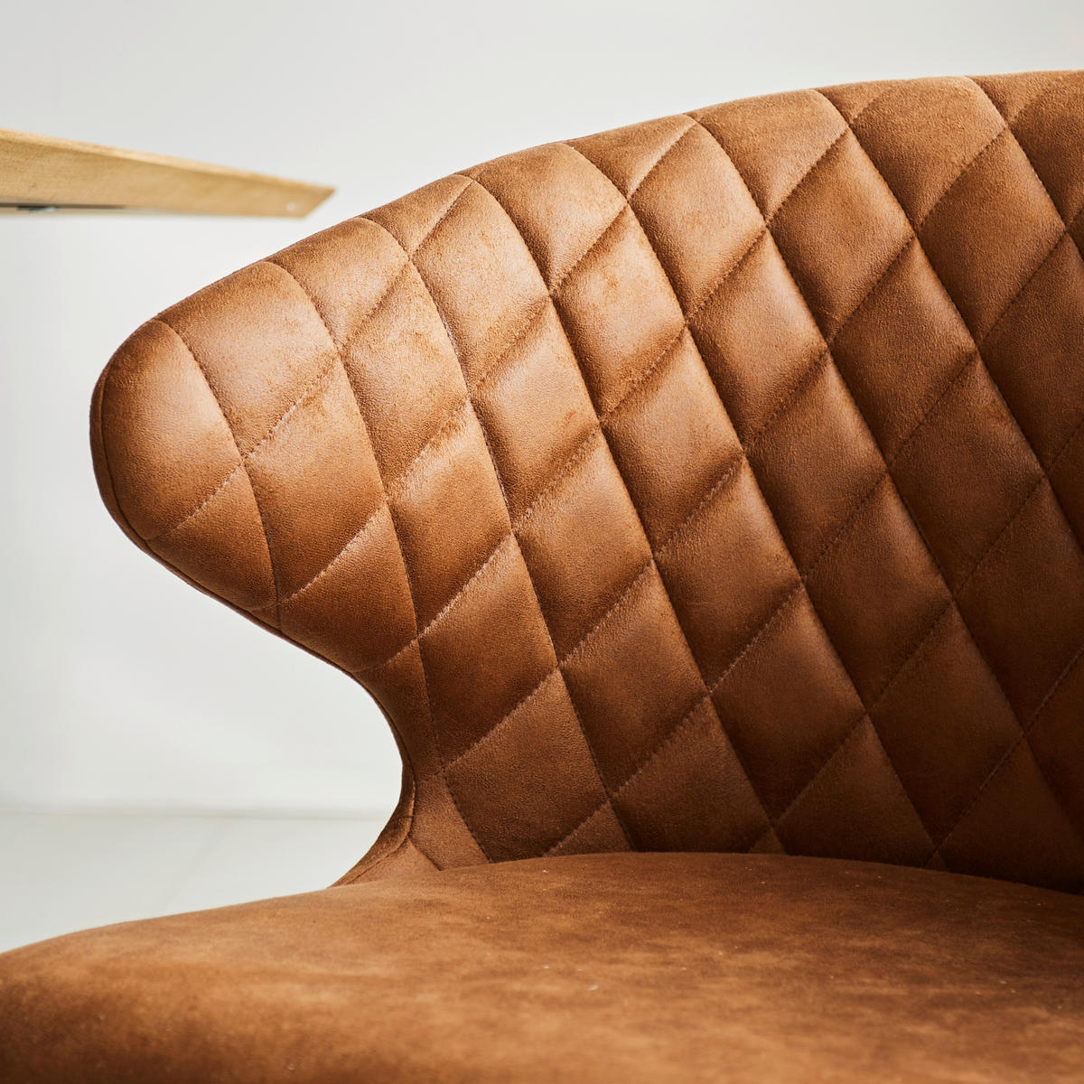 STOLIČKA S PODRÚČKAMI, mikrovlákno, koňaková - čierna/koňaková, Modern, kov/textil (56/80/44cm) - MID.YOU