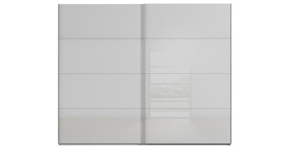 SCHWEBETÜRENSCHRANK 271/223/68 cm 2-türig Seidengrau  - Seidengrau/Alufarben, Design, Glas/Holzwerkstoff (271/223/68cm) - Xora