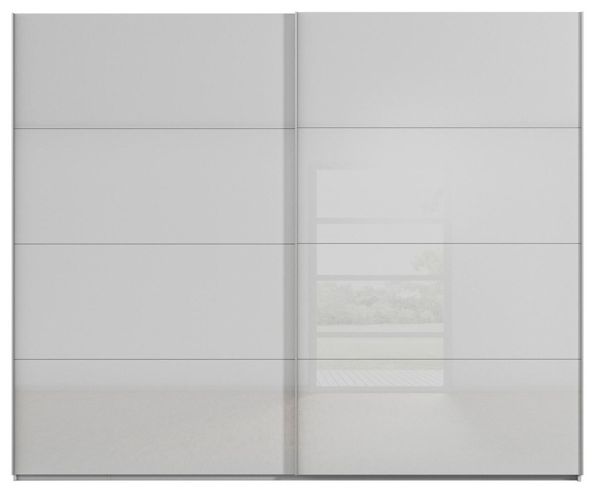 SCHWEBETÜRENSCHRANK 271/223/68 cm 2-türig Seidengrau  - Seidengrau/Alufarben, Design, Glas/Holzwerkstoff (271/223/68cm) - Xora