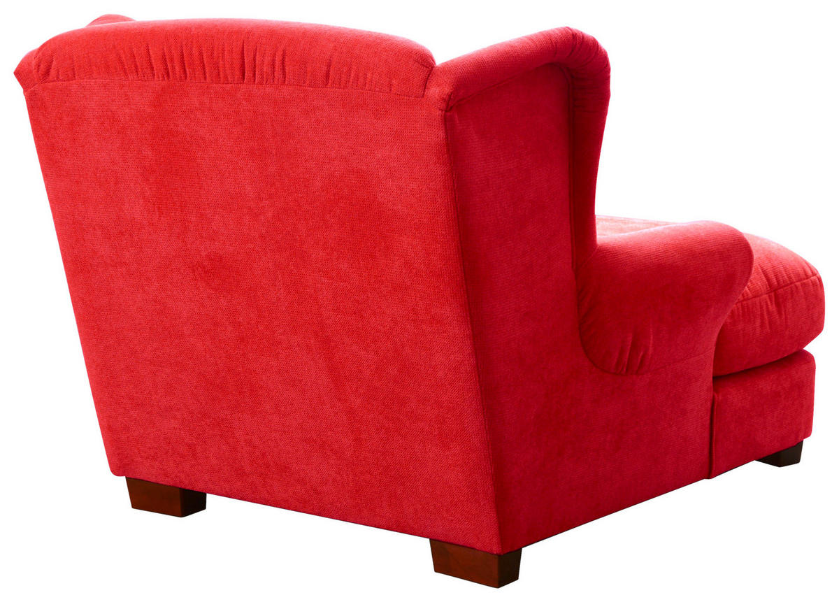 XXL-SESSEL in Flachgewebe Rot  - Rot, Romantik / Landhaus, Holz/Textil (120/101/142cm) - Sit & More