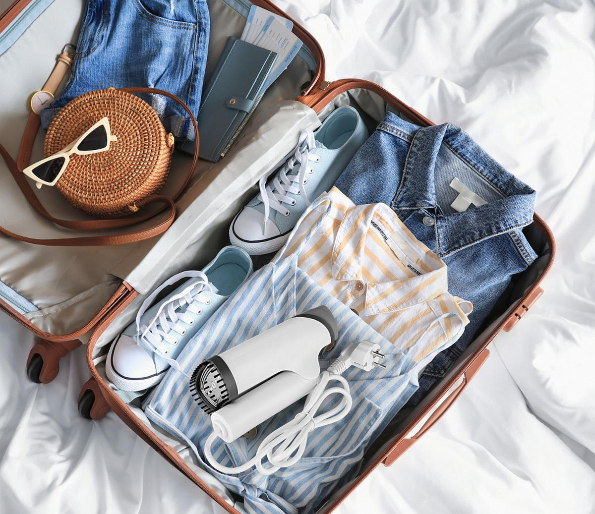 DAMPFBÜRSTE CLEANmaxx  - Weiß/Grau, Basics, Kunststoff (16,7/8,6/23cm) - CLEANMAXX