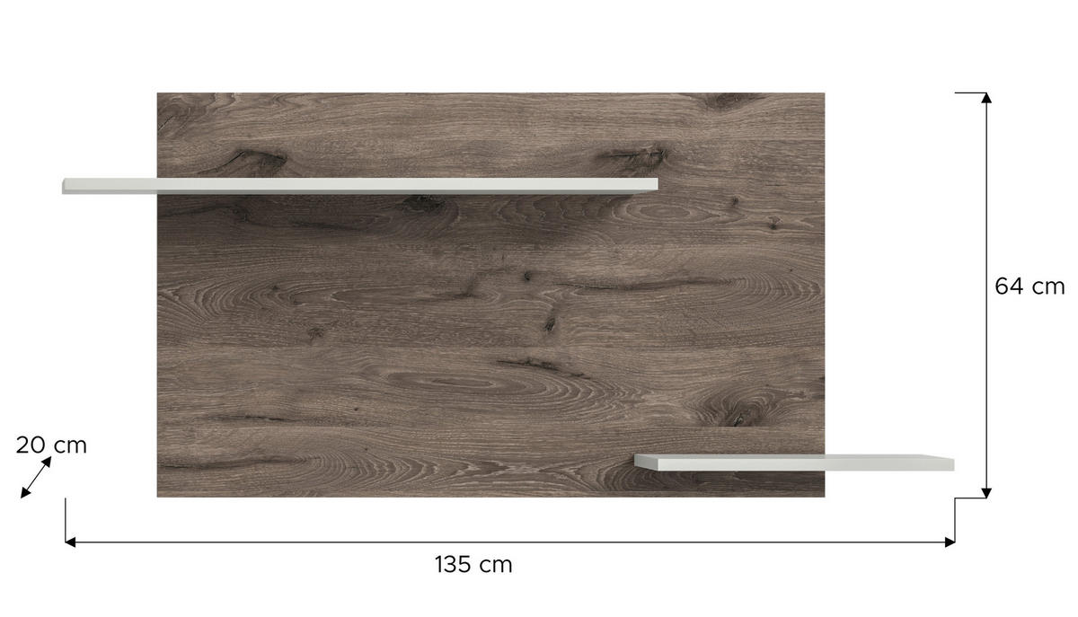 WANDBOARD  - Design, Holzwerkstoff (64/135/22cm) - MID.YOU