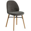 STUHL  in Chenille  - Eichefarben/Grau, Design, Holz/Textil (54/82,5/56cm) - MID.YOU