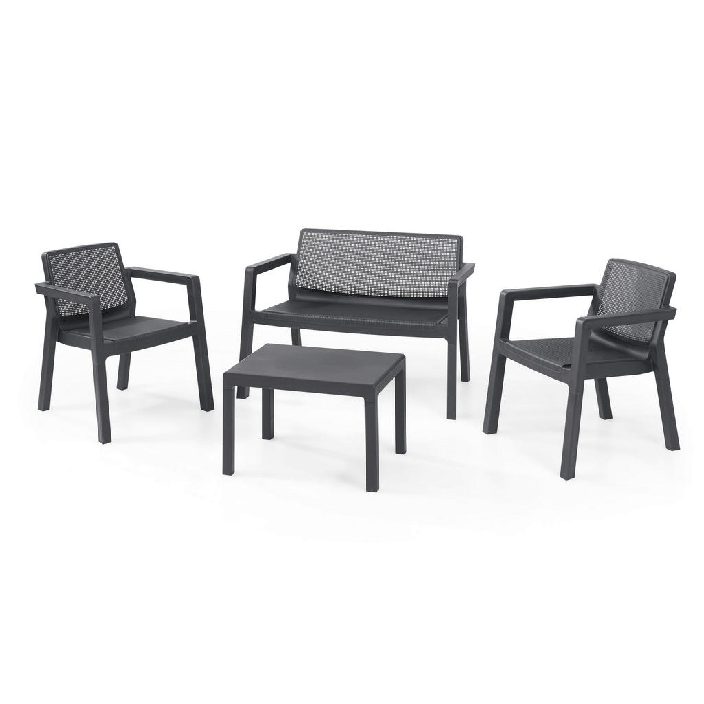 Gartengarnitur 4-Tlg. Emily Kunststoff