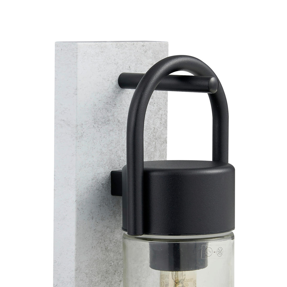 VONKAJŠIE NÁSTENNÉ SVIETIDLO, 13/11,5/38 cm  - číra/čierna, Konventionell, kov/sklo (13/11,5/38cm) - Eglo