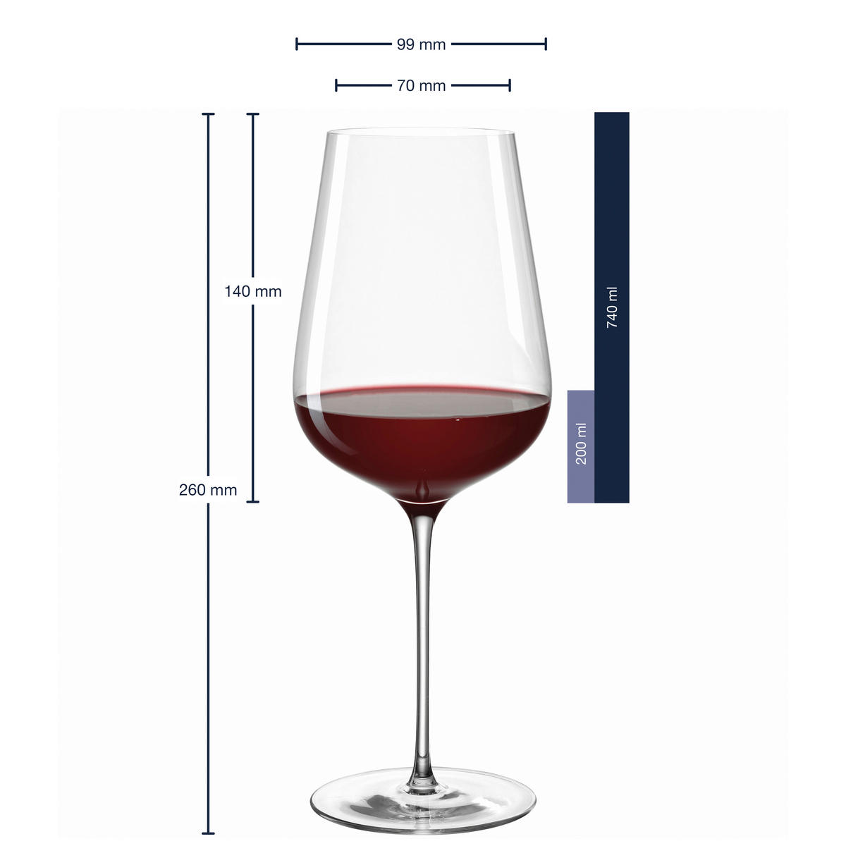 ČAŠA ZA CRNO VINO  740 ml  Brunelli  - prozirno, Lifestyle, staklo (740ml) - Leonardo