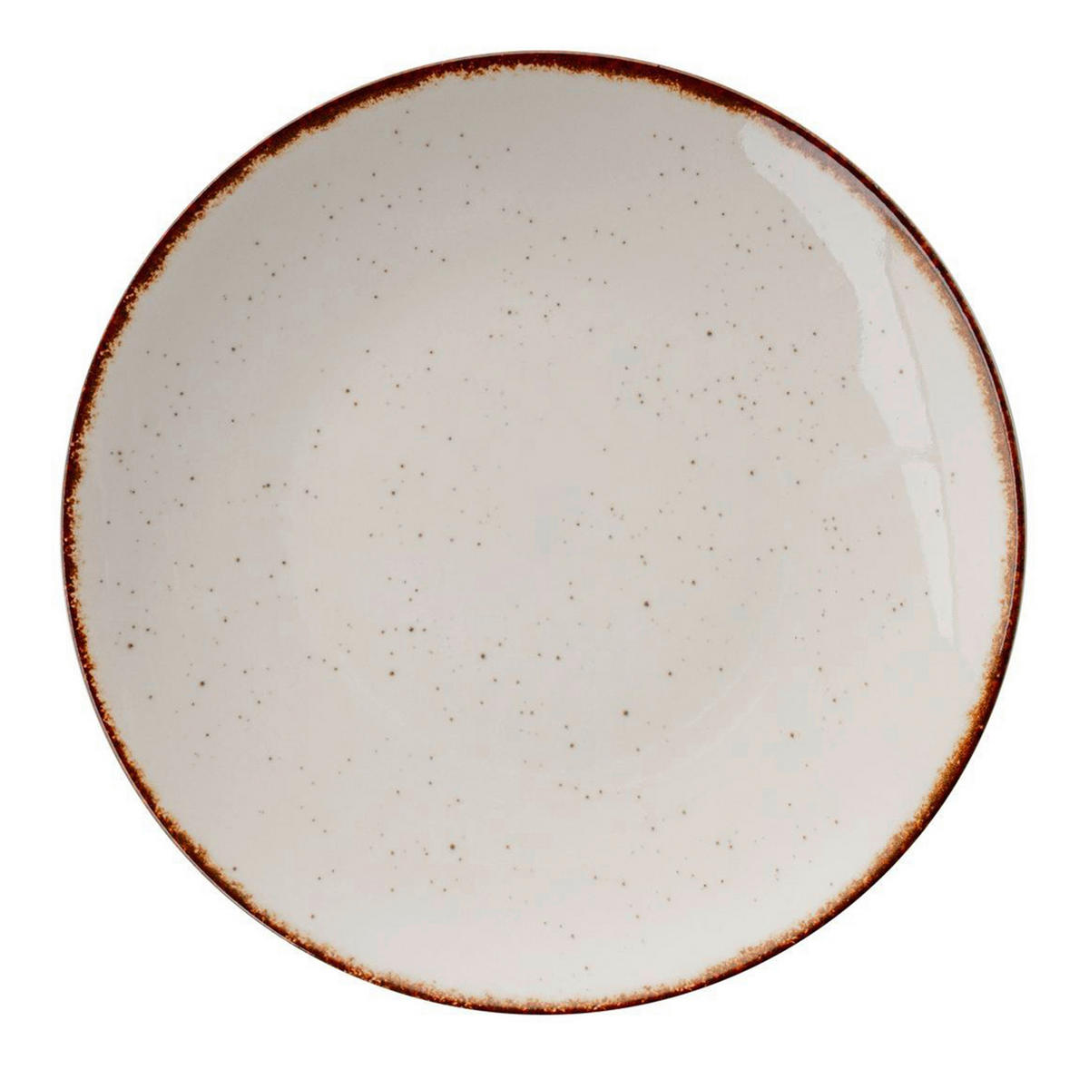 KOMBISERVICE Braun, Weiß Hochglanz 24-teilig 6 Personen  - Weiß Hochglanz/Braun, Basics, Keramik (25cm)