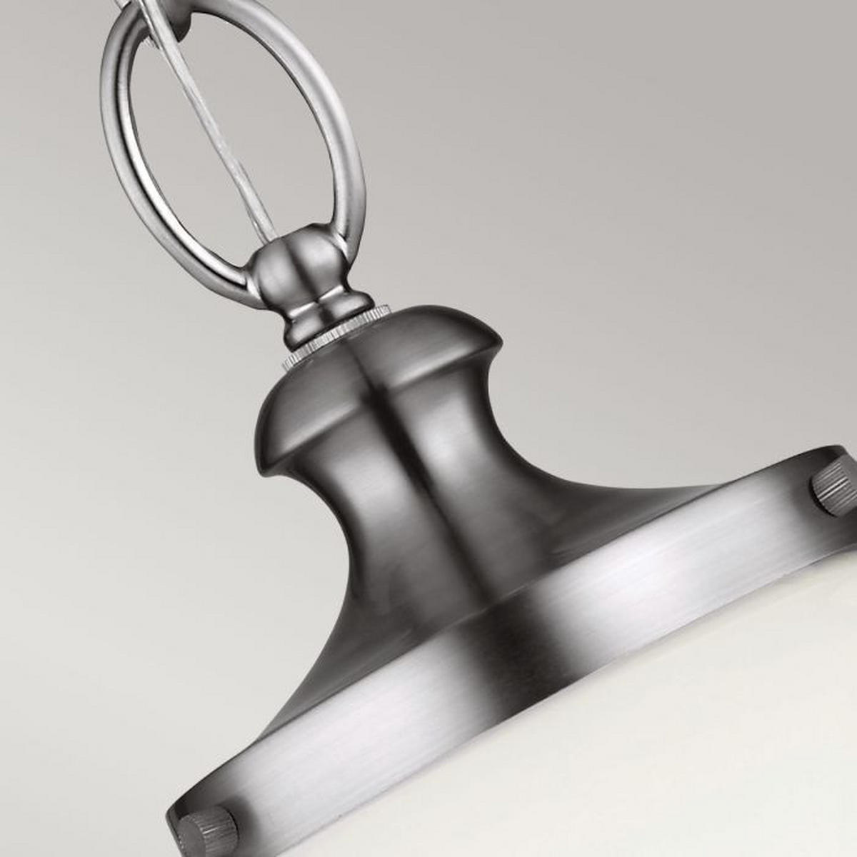 HÄNGLAMPA Parkman 30.5 /64.5  cm  - nickelfärgad, Klassisk, metall/glas (30.5 /64.5 cm) - Elstead Lighting