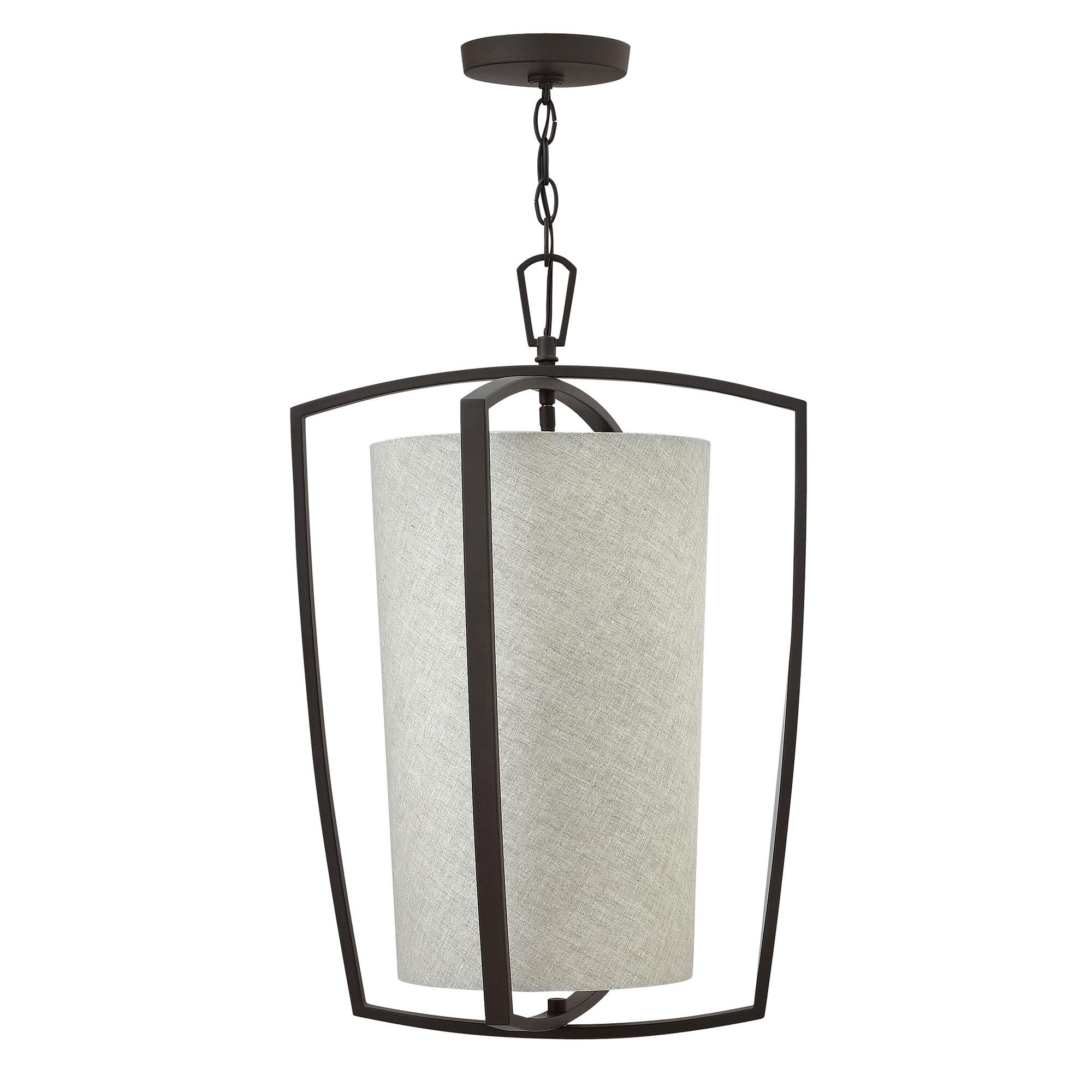 HÄNGELEUCHTE 41.9/80 cm    - Bronzefarben, Konventionell, Textil/Metall (41.9/80cm) - Elstead Lighting