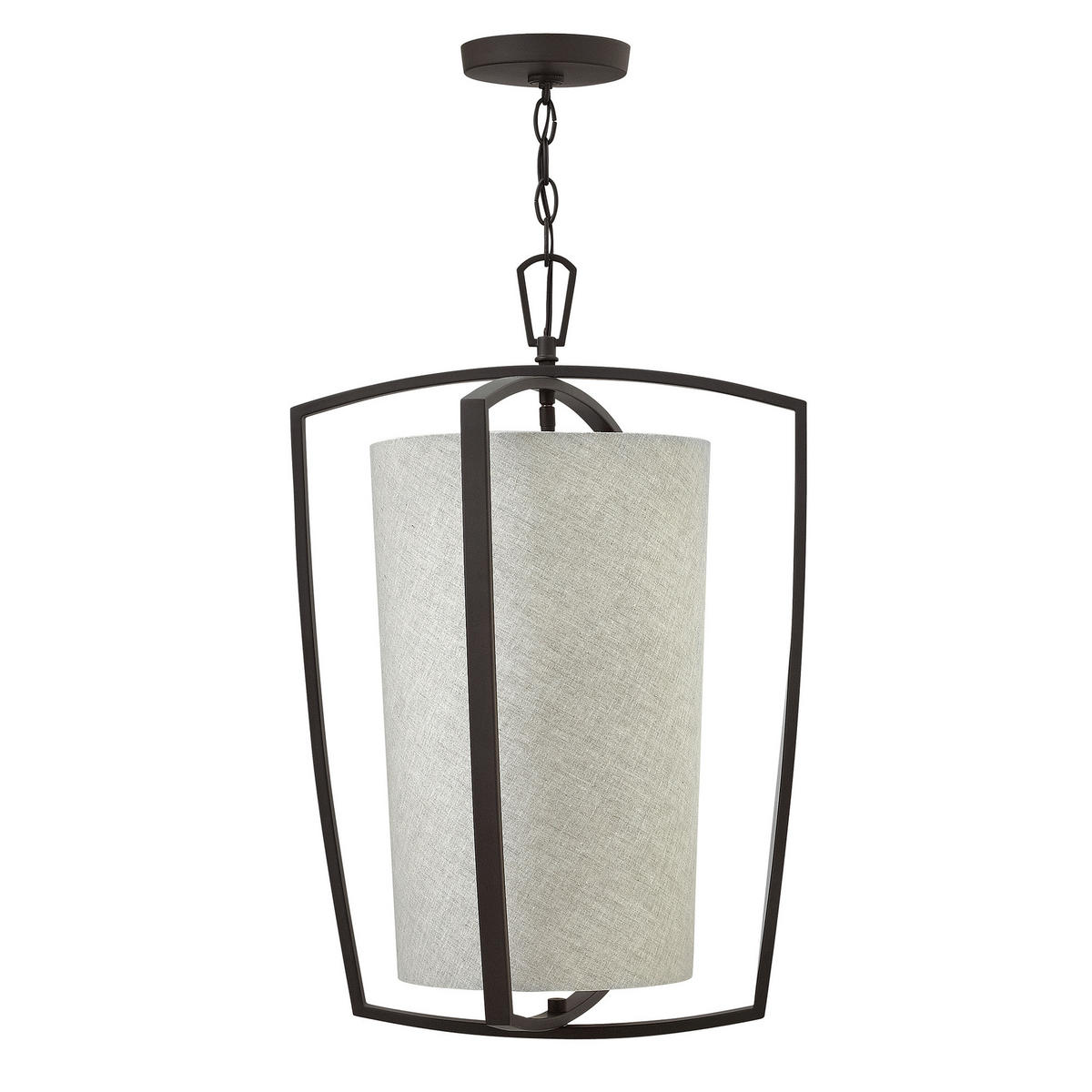 HÄNGELEUCHTE 41.9/80 cm    - Bronzefarben, Konventionell, Textil/Metall (41.9/80cm) - Elstead Lighting