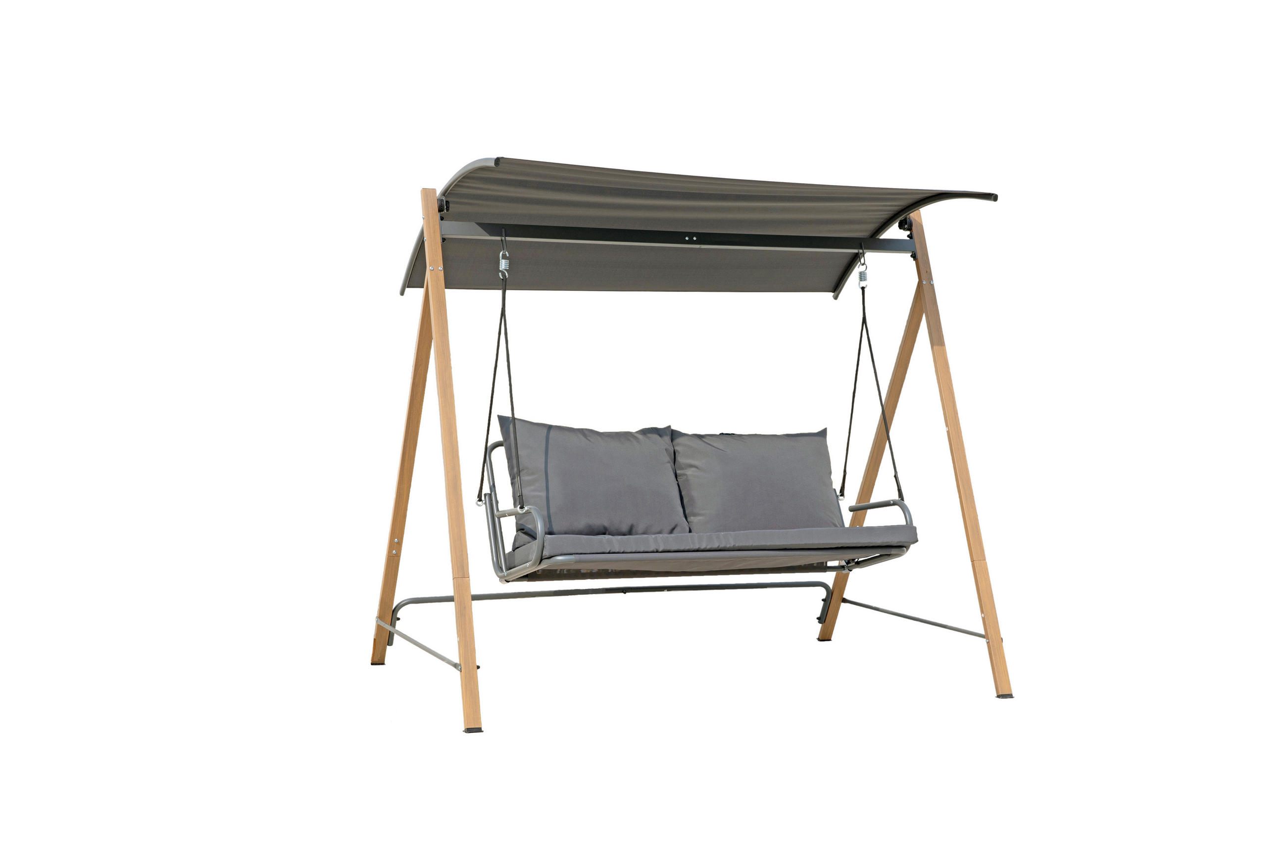 HOLLYWOODSCHAUKEL 194,5/174/136 cm  - Dunkelgrau, Basics, Metall (194,5/174/136cm)